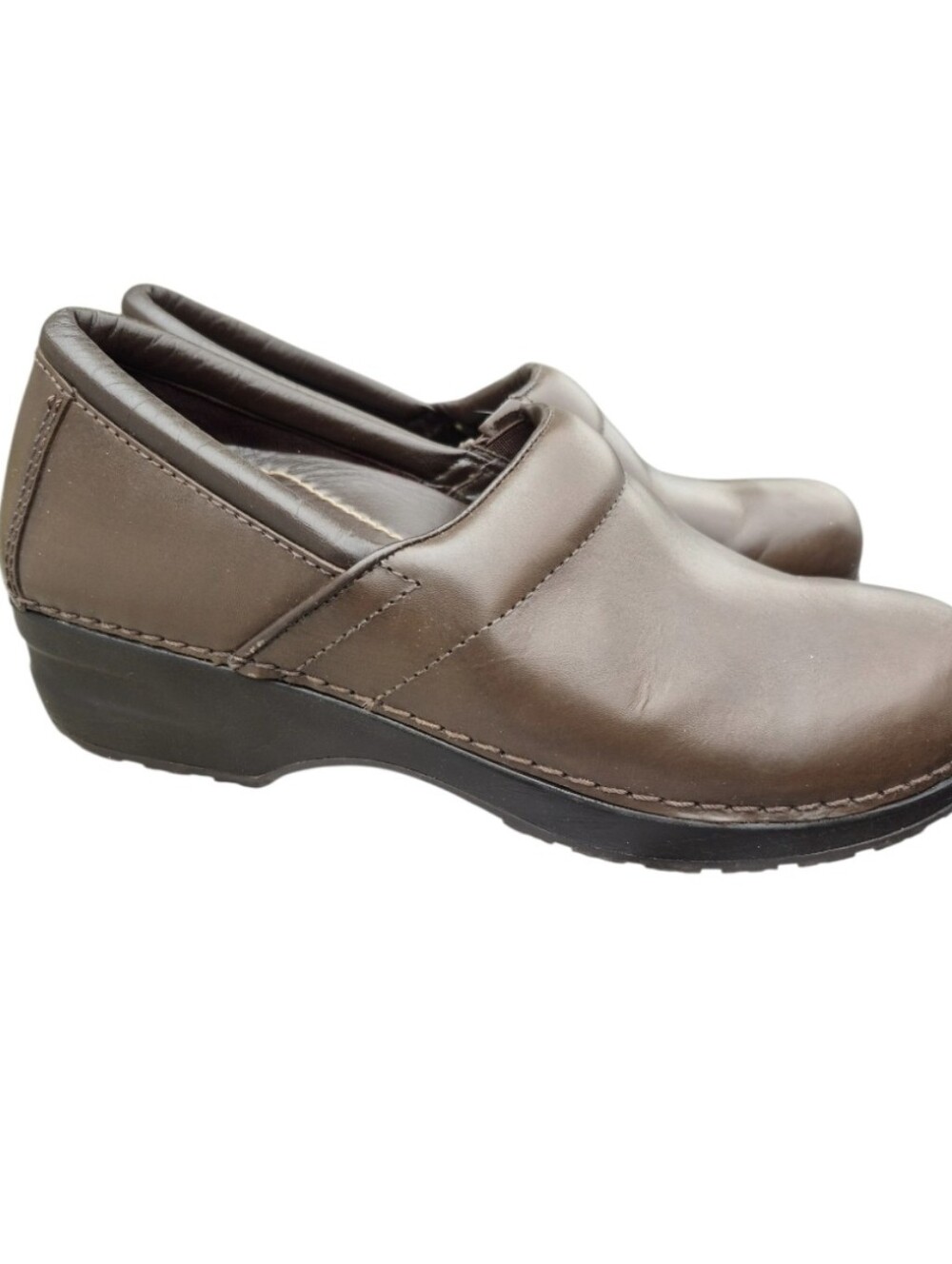 💕L.L. Bean Women’s Brown Leather Slip-On Clogs Sz8💕